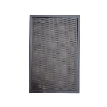 puerta para gabinete de 3 niveles eqbbc4  ventilada  para paneles serie eq de notifier  color negro