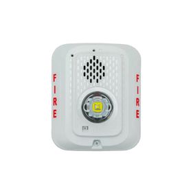 sirena con lámpara led estroboscópica  a 2 hilos  montaje en pared  12 o 24 vcd  configuración estroboscópica seleccionable  te