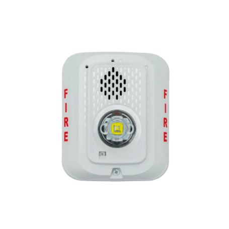 sirena con lámpara led estroboscópica  a 2 hilos  montaje en pared  12 o 24 vcd  configuración estroboscópica seleccionable  te