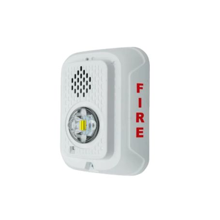 Sirena Con Lámpara Led Estroboscópica / A 2 Hilos / Montaje En Pared / 12 O 24 Vcd / Configuración Estroboscópica Seleccionable 