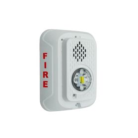 sirena con lámpara led estroboscópica  a 2 hilos  montaje en pared  12 o 24 vcd  configuración estroboscópica seleccionable  te