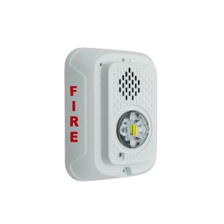 Sirena Con Lámpara Led Estroboscópica / A 2 Hilos / Montaje En Pared / 12 O 24 Vcd / Configuración Estroboscópica Seleccionable 