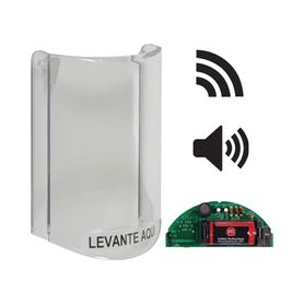 cubierta protectora de policarbonato súper resistente con sonido con transmisor inalámbrico para stiv34104 texto en espanol par