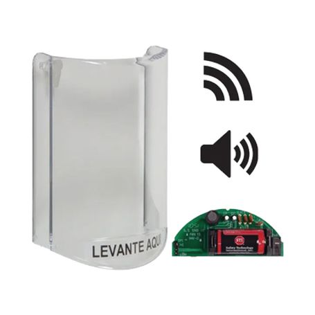 Cubierta Protectora De Policarbonato Súper Resistente Con Sonido Con Transmisor Inalámbrico Para Stiv34104 Texto En Espanol Para