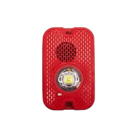 Sirena Con Lámpara Led Estroboscópica / A 2 Hilos / Montaje En Pared / 12 O 24 Vcd / Configuración Estroboscópica Seleccionable 