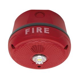 sirena con lámpara led estroboscópica  montaje en techo  nivel de candelas seleccionable  color rojo  nuevo diseno moderno y el