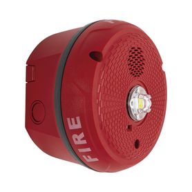 sirena con lámpara led estroboscópica  montaje en techo  nivel de candelas seleccionable  color rojo  nuevo diseno moderno y el
