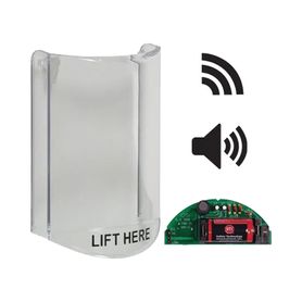 cubierta protectora de policarbonato súper resistente con sonido con transmisor inalámbrico para stiv34104 texto en ingles para