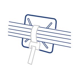  base autoadherible para cinchos práctica y eficiente para la organización y fijación de cables fabricada en nylon resistente y