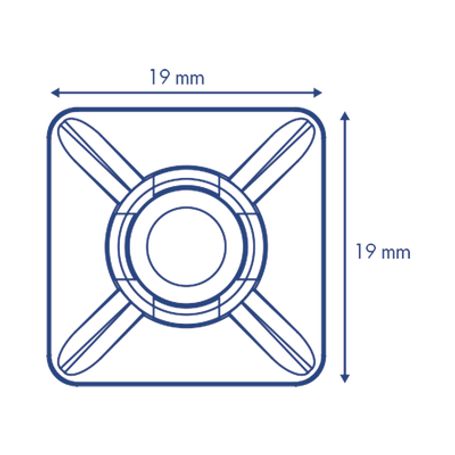  Base Autoadherible Para Cinchos Práctica Y Eficiente Para La Organización Y Fijación De Cables Fabricada En Nylon Resistente Y 
