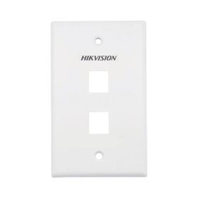 placa de pared face plate  2 puertos  color blanco  caja con 20 piezas  abs235502