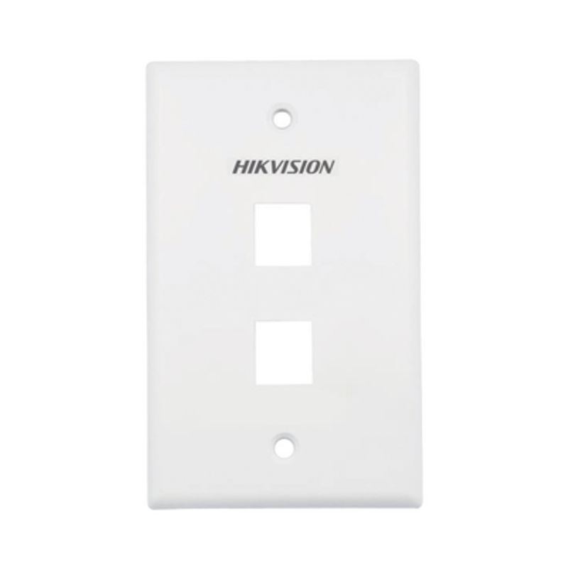Placa De Pared (face Plate) / 2 Puertos / Color Blanco / Caja Con 20 Piezas / Abs