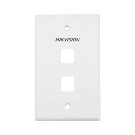 Placa De Pared (face Plate) / 2 Puertos / Color Blanco / Caja Con 20 Piezas / Abs