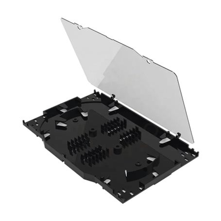 charola de empalme para fibra óptica protección para 24 empalmes de fusión o mecánicos compatible con distribuidor lpodf8024