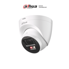 DAHUA IPC-HDW2549T-S-PV - Cámara Domo IP de 5 MP/ 30 Mts de Iluminador Dual Inteligente/ Disuasión activa/ Lente 2.8mm/ SMD Plus