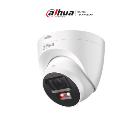 DAHUA IPC-HDW2549T-S-PV - Cámara Domo IP de 5 MP/ 30 Mts de Iluminador Dual Inteligente/ Disuasión activa/ Lente 2.8mm/ SMD Plus