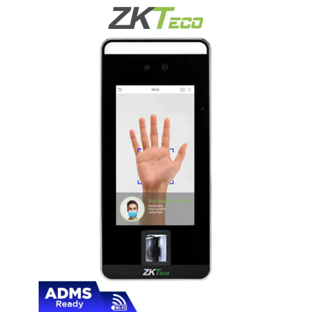 ZKTECO SpeedFaceV5LPWIFI - Control de Acceso y Asistencia Visible Light con Autenticación Facial (6000 Rostros), Huella Digital