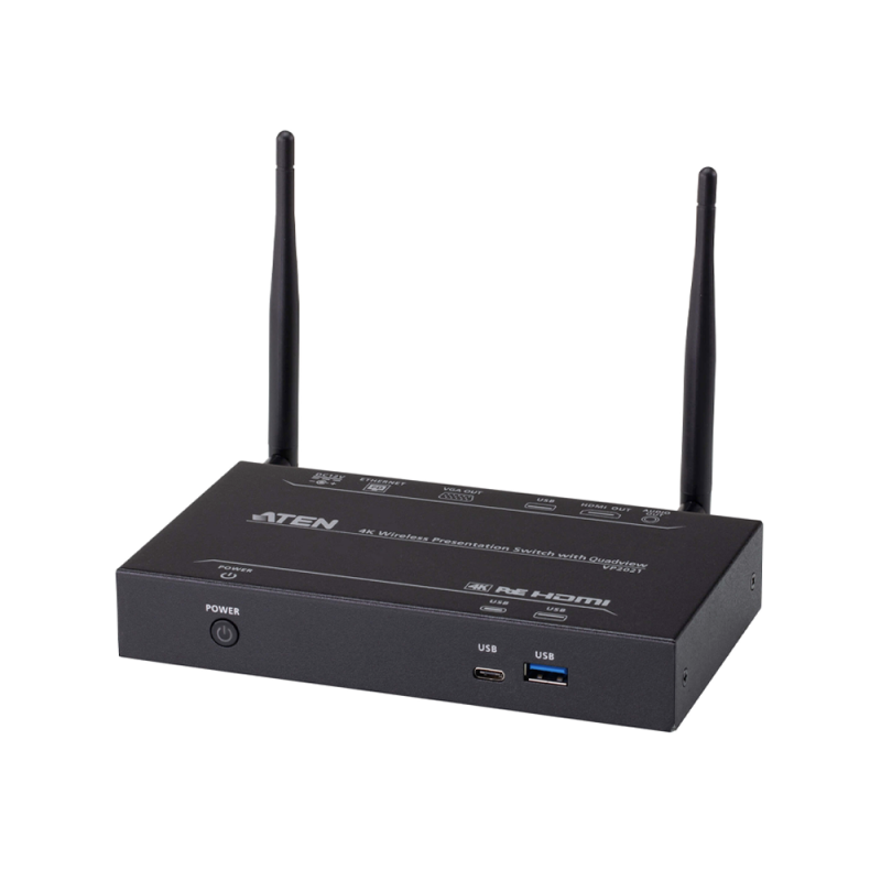 Switch de presentaciones |4K | inalámbrico con Quad View | Diferentes herramientas de colaboración: Anotación, pizarra