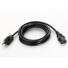 Cable de Alimentación CA USA Zebra 228 cm de Largo con Conexión a Tierra Tres Hilos para Fuentes de Poder