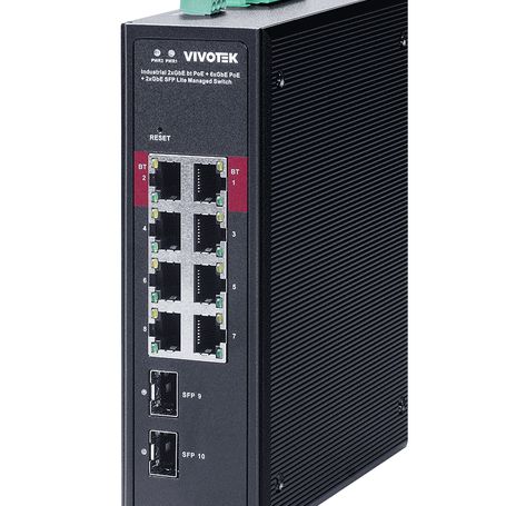Vivotek Awihb1040  Switch Poe Industrial 8 Puertos Administrable 2 Puertos Poe Gbe 90w 6 Puertos Gbe 30w  2 Puertos Gbe Sfp 300w