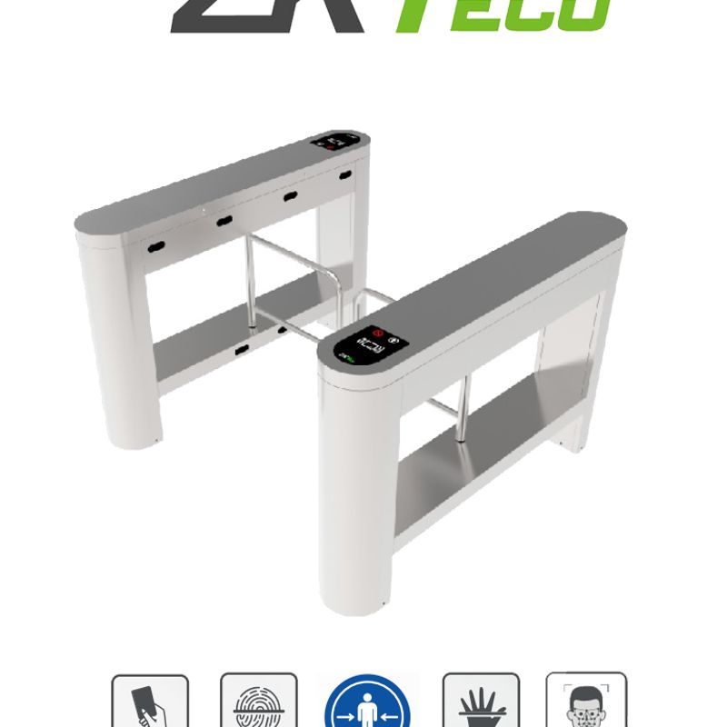 Zkteco Proentrance Sb01fp  Barrera Peatonal De Acero Inoxidable Un Carril De Alto Flujo / 30 Personas X Minuto / Carril 104.5 Cm