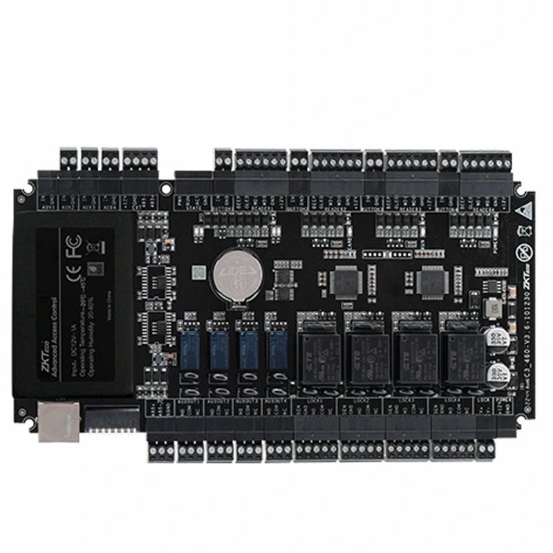 Zkteco C3400plus Package B  Panel De Control De Acceso Rfid 4 Puertas 8 Vias Capacidad Para 100000 Usuarios Y Tarjetas Códigos Q