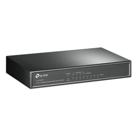 Tplink Tlsf1008p Switch Poe No Administrable Con 8 Puertos Fast Ethernet Que Incluye 4 Puertos Poe Af Y At. Ofrece Un Presupuest