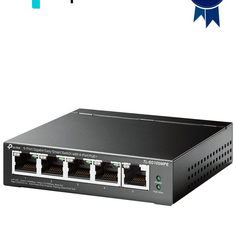 Tplink  Tlsg105mpe  Switch Easy Smart Managed Con 5 Puertos Poe