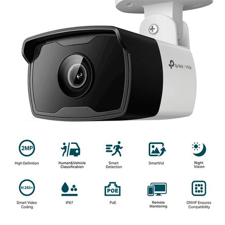 Vigi C320i(2.8mm) Cámara Ip Tipo Bala Para Exteriores De 2 Mp Con Ir 25 Fps/30 Fps (1920 X 1080 1280 X 960 1280x720) Poe Lente F