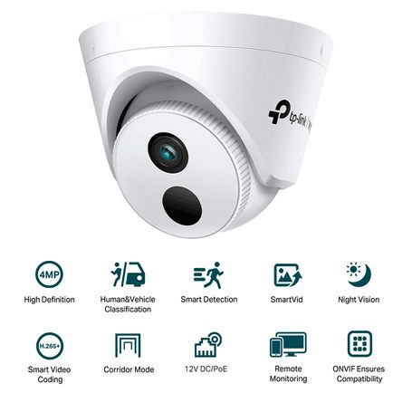 Vigi C440i(2.8mm)  Cámara Ip Tipo Torreta Ir De 4 Mp  Poe/12v Cc Lente Fija De 28 Mm Caracteristica Detección Inteligente (clasi