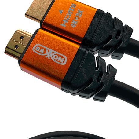 Saxxon Sx100hdc  Cable Hdmi De 10 Metros De Alta Velocidad / Versión 2.0 / Resolución 4k / Canal De Retorno De Audio (arc) / Vid