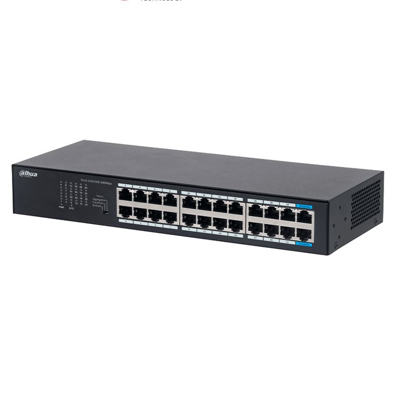 Dahua Dhs302424gt  Switch Gigabit De 24 Puertos No Administrable Capa 2 Carcasa Metálica Switching De 48g Tasa De Reenvio De 35.