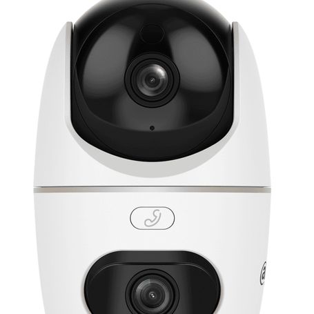 Dahua Hpt1339ddstw3e2il  Cámara Ip Pt Dual De 6 Megapixeles/ Hero/ 2 Lentes De 2k/ 30 Ir Y Luz Visible/ Boton De Llamada/ Audio 
