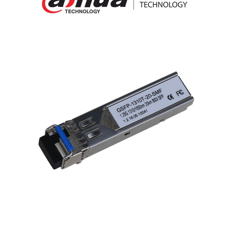 Dahua Gsfp1310t20smf  Modulo De Fibra Optica Sfp/ Monomodo/ Transmisión Bidirecciónal/ Conector Lc/ Hasta 20km/ Tx 1310nmrx 1550