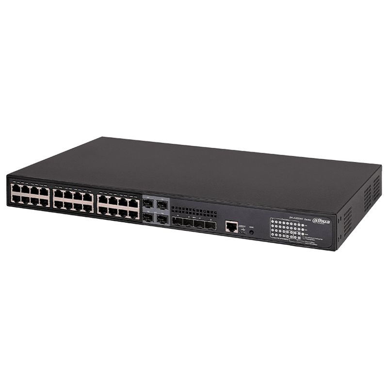 Dahua Dhas550024gt4xf370 / Switch Gigabit/ 24 Puertos/ Poe/ Potentes Funciones L2 Y L3/ Conectividad De Nivel Empresarial/ Marco