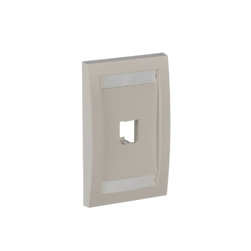 Panduit Cfpe1iwy  Placa De Pared Vertical  / 1 Puerto /minicom / Blanco Hueso / Con Espacio Para Etiquetas
