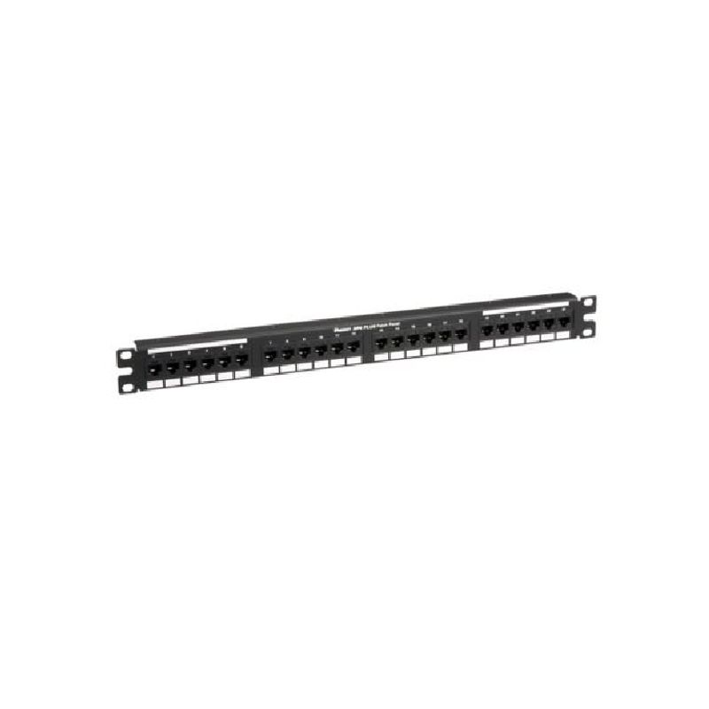 Panduit Dp24688tgy  Panel De Distribución Para Conexión Tipo Punchdown / Cat 6 / 24 Puertos / 1 Ru / Categoria 6 / Negro Mci1