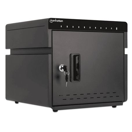 Manhattan  715942  Gabinete Profesional Carga 10 Puertos Usbc  180 W / 10 Puertos Bahias Teléfonos Y Tabletas 180 W En Total Has