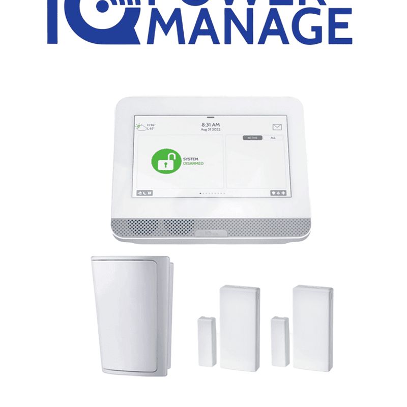 Qolsys Iq4hub Power Manage Pack  Paquete Que Contiene Sistema De Alarma Iq4 Hub Autocontenido Con Pantalla Táctil De 7 1 Sensor 