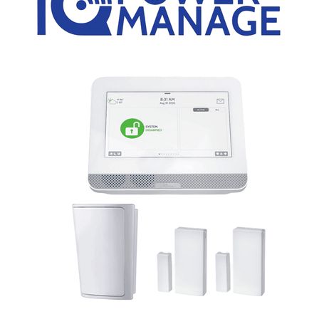 Qolsys Iq4hub Power Manage Pack  Paquete Que Contiene Sistema De Alarma Iq4 Hub Autocontenido Con Pantalla Táctil De 7 1 Sensor 
