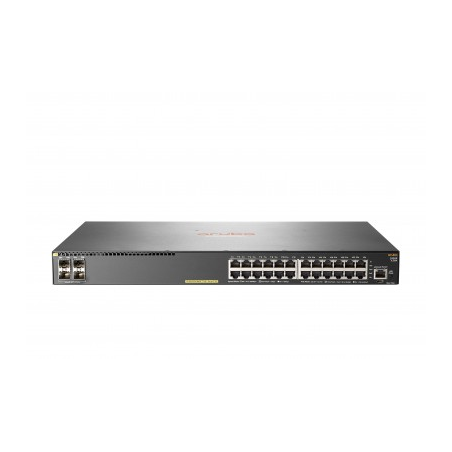 Switch ARUBA 2930F 24G PoE+ 370W 4SFP+, Plata, 24