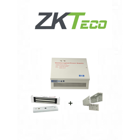 ZKTECO LM120YPAK - Paquete de contrachapa magnética de 120 kg o 264 lb, incluye soporte para instalación en ZL