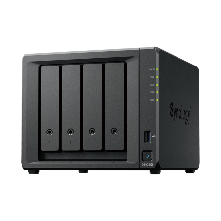 NAS DiskStation DS925+ | 4 Bahías | Expandible a 9 Bahías | 2 Puertos 2.5GbE | 2 Ranuras M.2 NVMe | AMD Ryzen V1500B