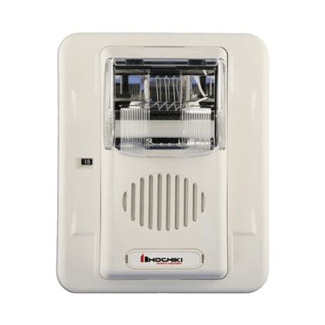 sirena estrobo 12 vcd multicandela 15 hasta 110 cd montaje en pared color blanco serie hec3 050005990 hochiki