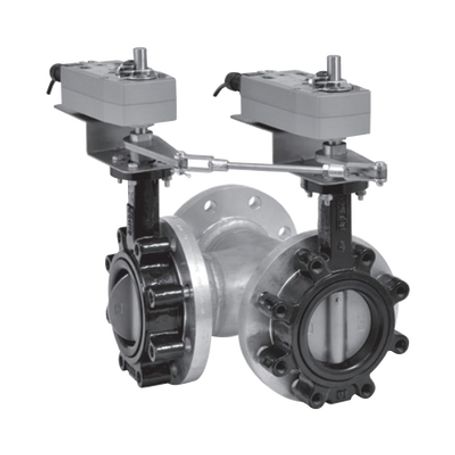 Valvula De 3 Vias Tipo Mariposa Con Conexiones Tipo Brida De 4 