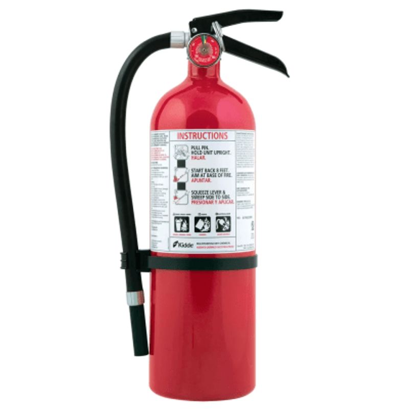 Extintor Desechable De Polvo Quimico Seco  Fuegos Clase A B Y C  Talleres Y Garaje  Paquete Con 4  Cilindro Rojo