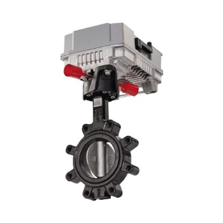 valvula de 2 vias tipo mariposa con conexiones tipo brida de 4 pulgadas