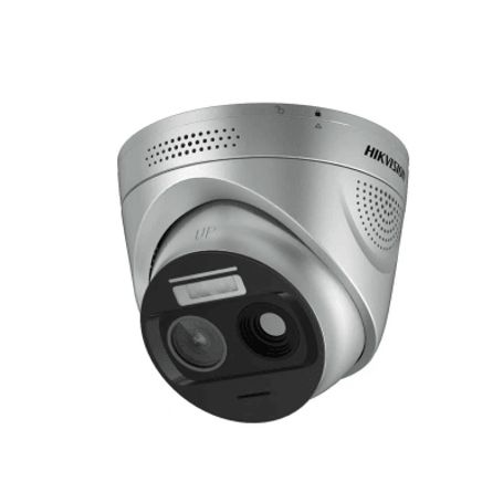 hikfire cámara ip turret de detección térmica de incendios  detección de llamas y temperaturas anormales  4 megapixel lente ópt