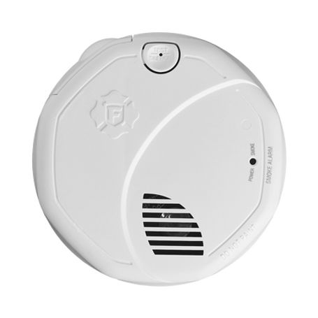 alarma de humo con interconexión inalámbrica  advertencia de voz con ubicación  sensor fotoeléctrico  baterias aa reemplazables