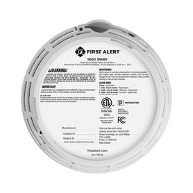 alarma de humo con interconexión inalámbrica  advertencia de voz con ubicación  sensor fotoeléctrico  baterias aa reemplazables